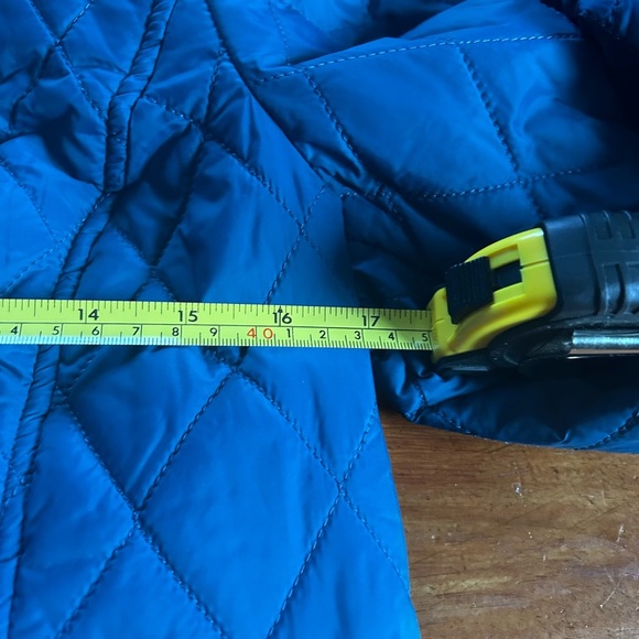 Talbots Diamond Quilted Lightweight Jacket Blue size Small Snap Closure - Picture 6 of 8